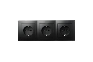 Steckdosen Set McPower Flair Beginner 3S Profi matt schwarz