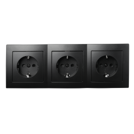 Steckdosen Set McPower Flair Beginner 3S Profi matt schwarz