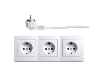 Steckdosenblock McPower Flair 250V~/16A weiß 3-fach 2m Kabel und Stecker