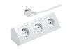 Steckdosenblock McPower Flair 250V~/16A weiß 3-fach 2m Kabel und Stecker
