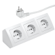 Steckdosenblock McPower Flair 250V~/16A weiß 3-fach 2m Kabel und Stecker