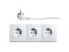 Steckdosenblock McPower Flair 250V~/16A weiß 3-fach 2m Kabel und Stecker