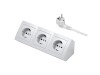Steckdosenblock McPower Flair 250V~/16A weiß 3-fach 2m Kabel und Stecker