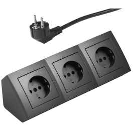 Steckdosenblock McPower Flair 250V~/16A anthrazit 3-fach...