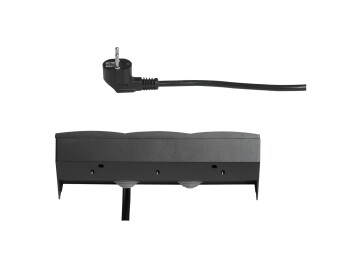 Steckdosenblock McPower Flair 250V~/16A anthrazit 3-fach 2m Kabel+ Stecker