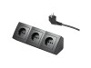 Steckdosenblock McPower Flair 250V~/16A anthrazit 3-fach 2m Kabel+ Stecker