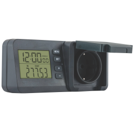 Energiekostenmessgerät mit LCD-Display IP 44 schwarz-grün