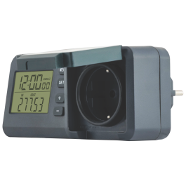 Energiekostenmessgerät mit LCD-Display IP 44 schwarz-grün