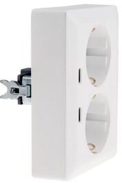 MILOS Schutzkontakt-Steckdose 2-fach 250V~/16A 1x UP 2x USB C/PD weiß matt