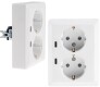 MILOS Schutzkontakt-Steckdose 2-fach 250V~/16A 1x UP 2x USB C/PD weiß matt