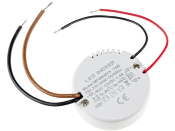 LED-Trafo CT-18E 0,5-18W rund 55mm Ø 230V auf 12V= Konstantspannung