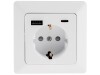 MILOS Schutzkontakt-Steckdose matt weiß 230V~/ 16A Unterputz USB-A/C PD 3.0