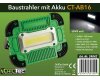 Baustrahler mit Akku CT-AB16 16W 1200Lumen Ständer + Magnethalter