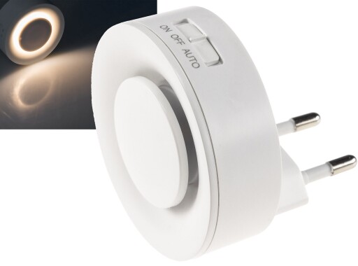 LED Nachtlicht mit Bewegungsmelder 230V Dämmerungssensor Warmweiß