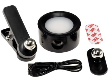 LED Akku Clip-Leuchte CT-AKL3 Dimmbar CCT 3000k-6000k schwarz
