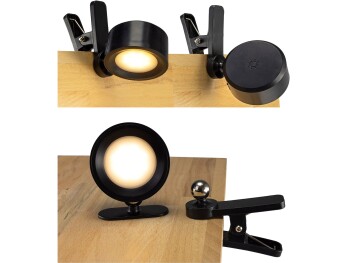 LED Akku Clip-Leuchte CT-AKL3 Dimmbar CCT 3000k-6000k schwarz