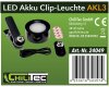 LED Akku Clip-Leuchte CT-AKL3 Dimmbar CCT 3000k-6000k schwarz