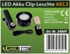 LED Akku Clip-Leuchte CT-AKL3 Dimmbar CCT 3000k-6000k schwarz