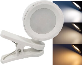 LED Akku Clip-Leuchte CT-AKL3 Dimmbar CCT 3000k-6000k...