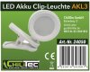 LED Akku Clip-Leuchte CT-AKL3 Dimmbar CCT 3000k-6000k weiß
