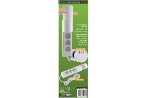 3-fach Tischsteckdose CT-KS 3 USB-A + C 20W PD 3m Kabel Weiß