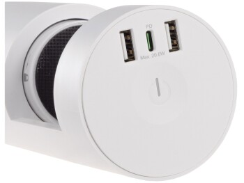 3-fach Tischsteckdose CT-KS 3 USB-A + C 20W PD 3m Kabel Weiß