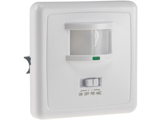 Bewegungsmelder 160° Unterputz IR & Akustik Sensor 3-Draht weiß