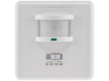 Bewegungsmelder 160° Unterputz IR & Akustik Sensor 3-Draht weiß