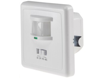 Bewegungsmelder 160° Unterputz IR & Akustik Sensor 3-Draht weiß