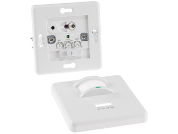 Bewegungsmelder 160° Unterputz IR & Akustik Sensor 3-Draht weiß