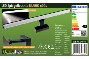 LED Spiegelleuchte Banho 600s 230V 60cm 8W 692lm Neutralweiß