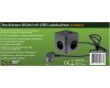 Steckdosen-Würfel mit USB-Ladebuchsen USB-A /USB-C,3-fach 1,5m Kabel schwarz