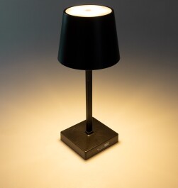 LED Akku Tischleuchte 26cm dimmbar USB-C 160Lumen 1200mAh 3000k schwarz