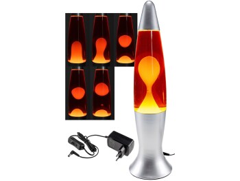 Lavalampe CTL-ROGE LED 40cm Wasser: Rot Wachs: Gelb Body:...