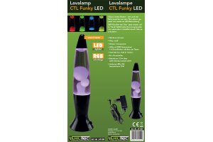 Lavalampe CTL Funky LED 40cm RGB Wasser & Wachs: Klar Body: schwarz