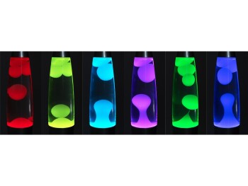 Lavalampe CTL Funky LED 40cm RGB Wasser & Wachs: Klar Body: schwarz