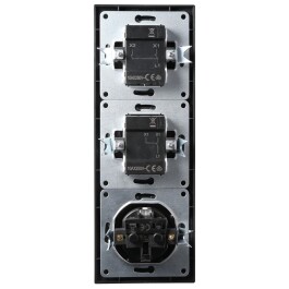 Schalter und Steckdosen Set McPower Flair Tür 3-fach matt schwarz 4-teilig