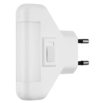 LED-Nachtlicht Energiespar 1W mit Schalter weiß