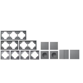 Schalter und Steckdosen Set McPower Shallow Flur...