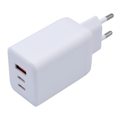 USB GaN Schnellladegerät McPower 65W 2x USB-C PowerDelivery 1x USB-A QC