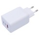 USB GaN Schnellladegerät McPower 65W 2x USB-C PowerDelivery 1x USB-A QC