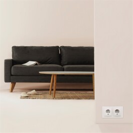 Steckdosen Set McPower Flair Beginner 2S-Style Profi weiß + Glasrahmen Steckanschluss