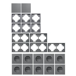 Schalter und Steckdosen Set McPower Shallow Niveau...