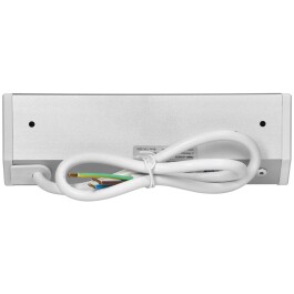 Steckdosenblock Aufbau silber-weiß 2-fach 2x USB (Typ A+C) 3680W