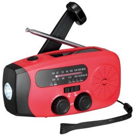 Notfall-Solarradio NFS-2005 Kurbel Akku USB Taschenlampe Powerbank