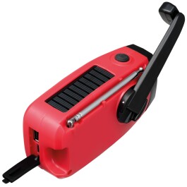 Notfall-Solarradio NFS-2005 Kurbel Akku USB Taschenlampe Powerbank