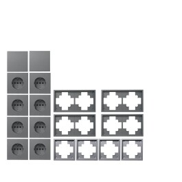 Schalter und Steckdosen Set McPower Shallow Starter...