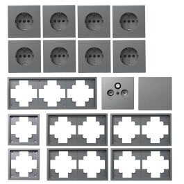 Schalter und Steckdosen Set McPower Shallow Arbeitszimmer...