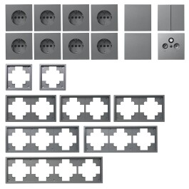 Schalter und Steckdosen Set McPower Shallow...