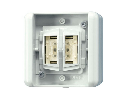 JUNG 8472.02 LED W KNX Taster BA 2fach WG - Mittenstellung